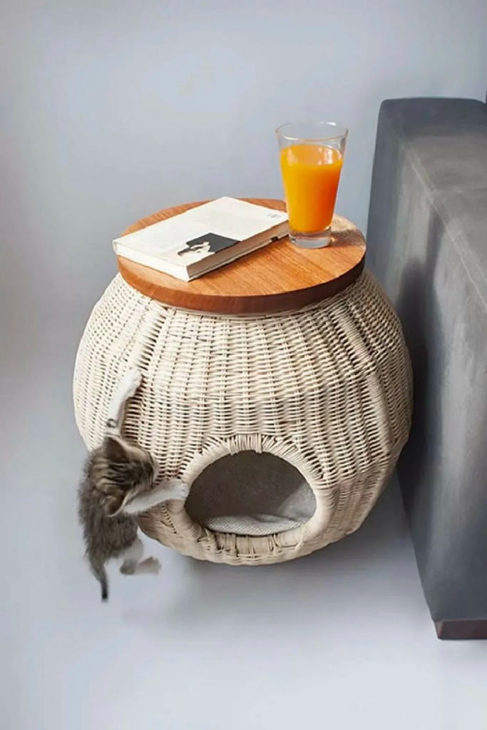 журнальный столик и дом для котенка