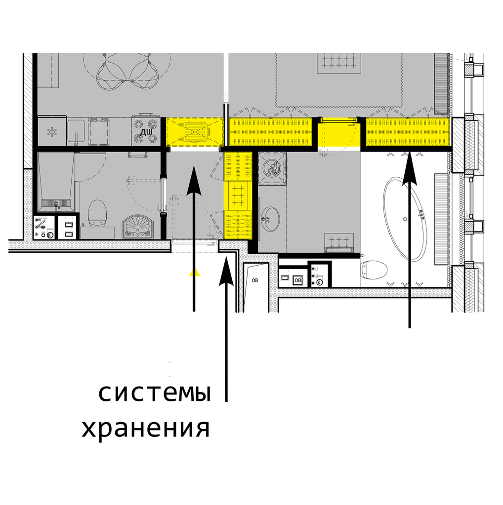 cхема хранения для одежды квартира Воробьев Дом